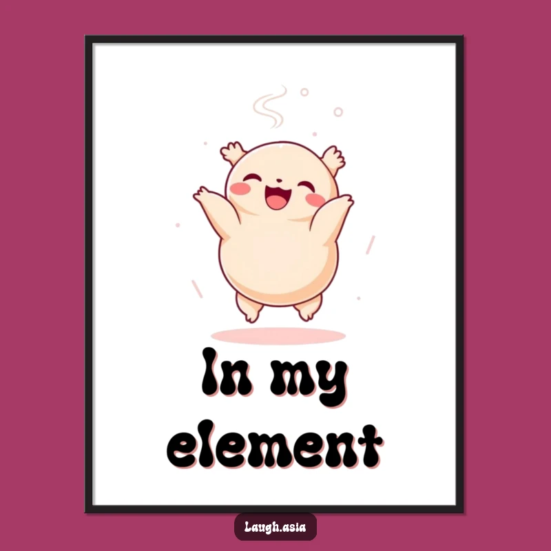 Funny Dumpling Somersault Digital Art - Instant Cheerful Decor Download Gift