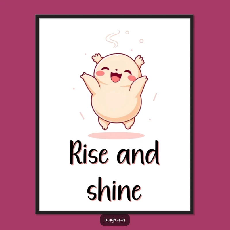 Funny Dumpling Somersault Poster - Cheerful Wall Art for Kitchen Decor Gift