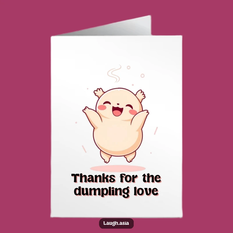 Free Printable Thank You Card: Dumpling Flip, Perfect Downloadable Appreciation!