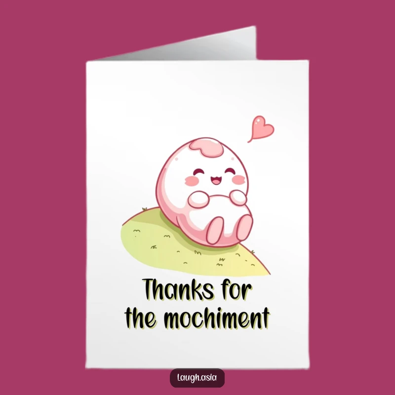 Free Printable Thank You Card: Rolling Mochi, Perfect Downloadable Gratitude!