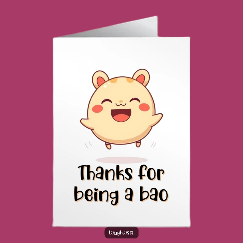 Free Printable Thank You Card: Bouncy Bao, Perfect Downloadable Gratitude!